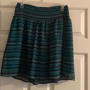 Blue striped skirt